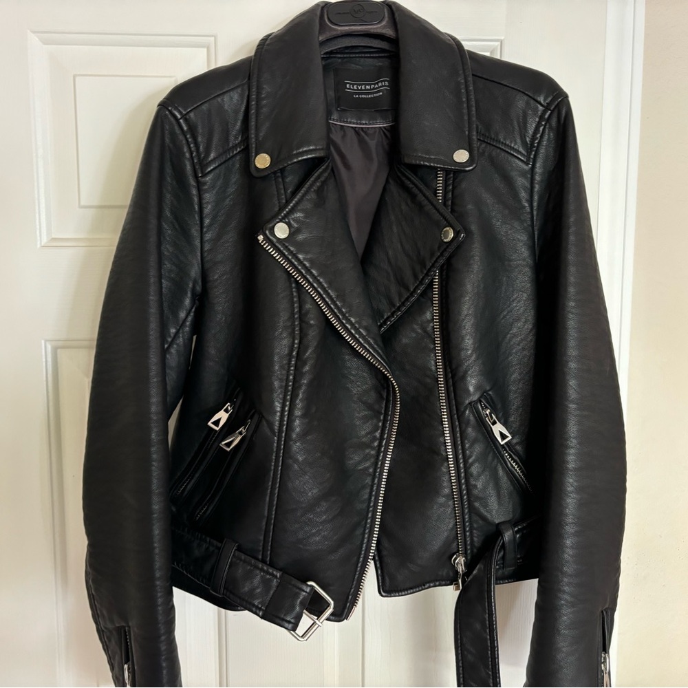 Eleven Paris Vegan Leather Moto Jacket